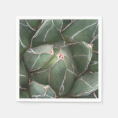 Groen Succulent Plant Foto Cocktail Papier servett Servetten (Voorkant)