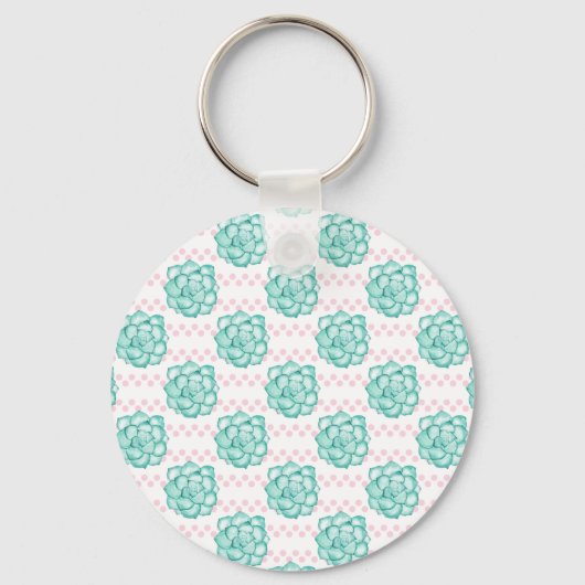 Groen Succulent Sleutelhanger (Voorkant)
