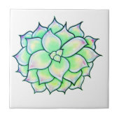 Groen Succulent Tegeltje (Voorkant)