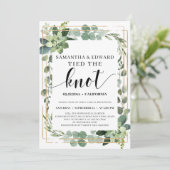 Groen succulent verloofd kaart (Staand voorkant)