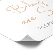 Groen Succulenten Baby shower Baby's zijn zoet Poster (Hoek)