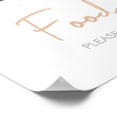 Groen Succulenten Baby shower Eten Poster (Hoek)