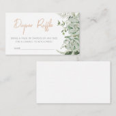 Groen Succulenten Baby shower Luier Raffle Informatiekaartje (Voorkant / Achterkant)