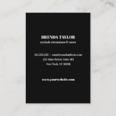 GROEN Suede Wimper Browbar Aftercare Instructies Visitekaartje (Achterkant)