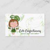 Groen suikerwerk Baker leuk meisje Visitekaartje (Voorkant)