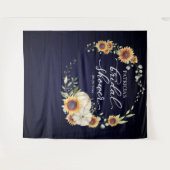 Groen Sunflowers Herfst Bruiloft Feest Achtergrond Wandkleed (Voorkant (horizontaal))