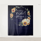 Groen Sunflowers Herfst Bruiloft Feest Achtergrond Wandkleed (Voorkant)