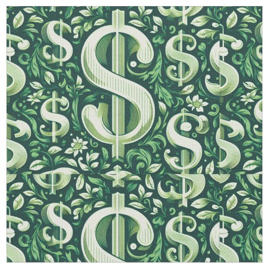 Groen symbool dollarteken stof (Close Up)