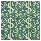 Groen symbool dollarteken stof (Swatch)