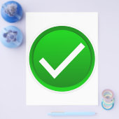 Groen symbool vinkje flyer (Enkel)