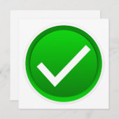 Groen symbool vinkje kaart (Voorkant / Achterkant)