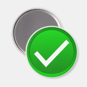 Groen symbool vinkje magneet (Voorkant / Achterkant)