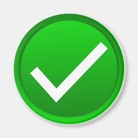 Groen symbool vinkje magneet (Voorkant)