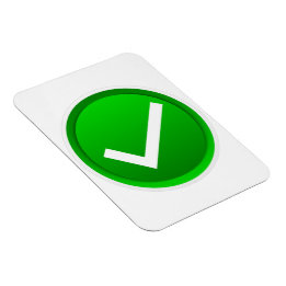 Groen symbool vinkje magneet