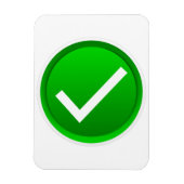 Groen symbool vinkje magneet (Verticaal)