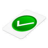 Groen symbool vinkje magneet (Linkerzijde)