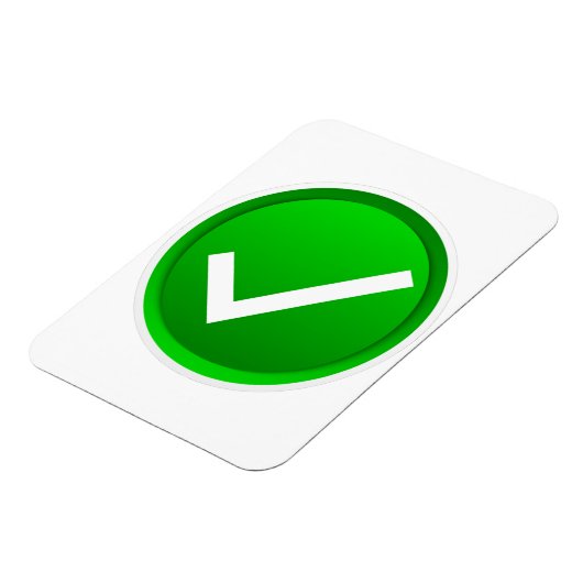 Groen symbool vinkje magneet (Linkerzijde)