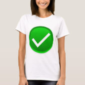 Groen symbool vinkje t-shirt (Voorkant)