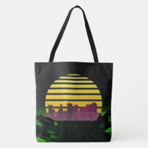 Groen Synthwave All-Over-Print Tas