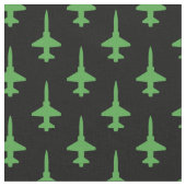 Groen T-38 Talon Pattern op Black Stof (Close Up)