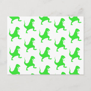 Groen t-rex-patroon briefkaart