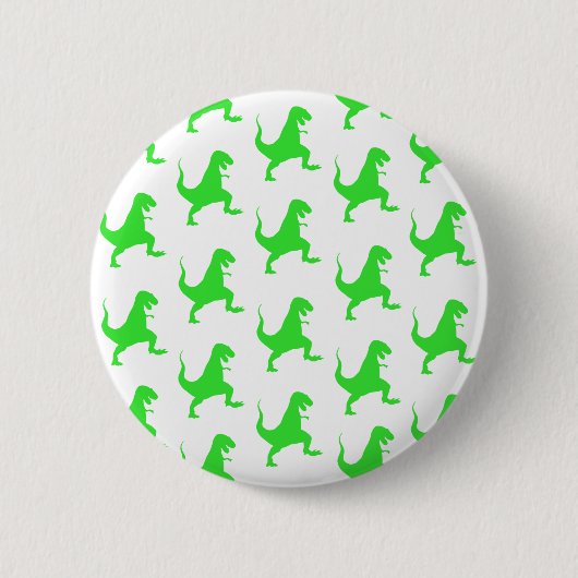 Groen t-rex-patroon ronde button 5,7 cm (Voorkant)