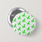 Groen t-rex-patroon ronde button 5,7 cm (Voorkant /achterkant)