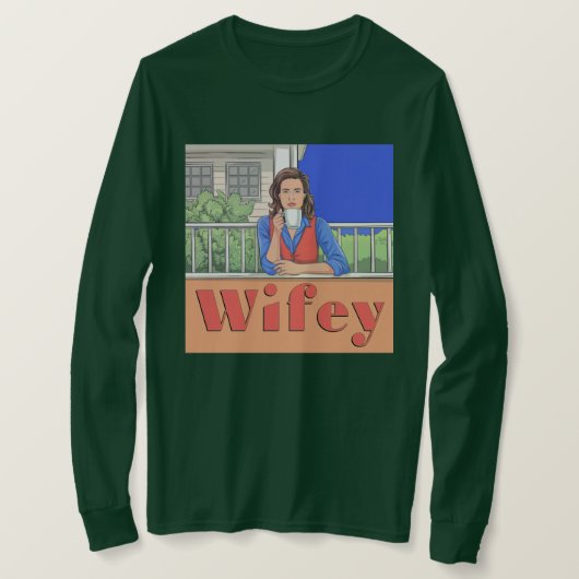 Groen T-shirt met lange Sleeves (Design voorkant)