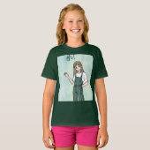 groen t-shirt met leuke design (Voorkant volledig)