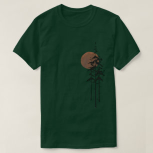 Groen T-shirt met Moon en Forest Design