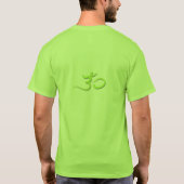 Groen t-shirt yogahouding (Achterkant)