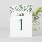 Groen Table Nummer 5x7 Kaart (Staand voorkant)