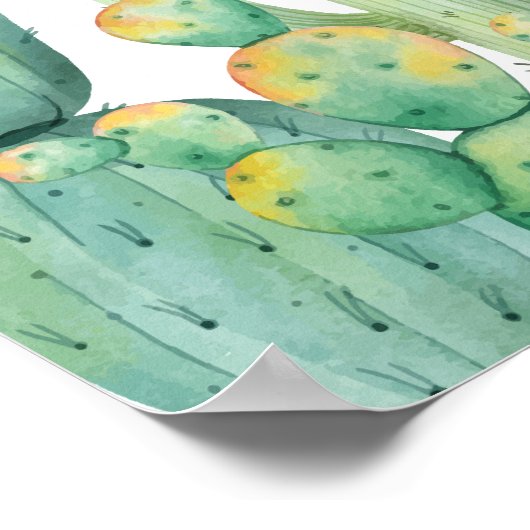 Groen Taco Fiesta Cactus Baby shower Welkom Poster (Hoek)