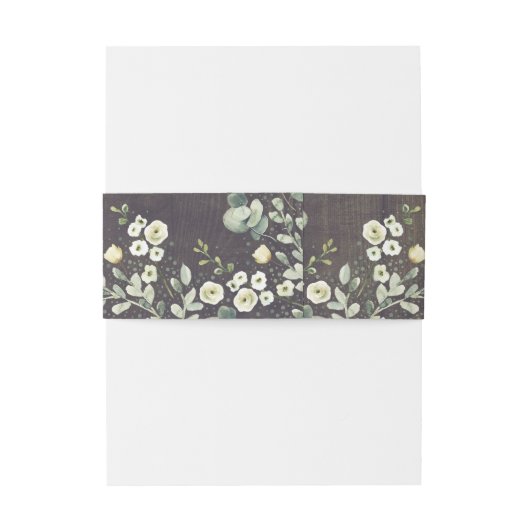 groen takken rustieke bruiloft uitnodigingen wikkel (Achterkant Voorbeeld)