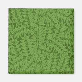Groen takpatroon (Jungle Art) (William Morris) Magneet