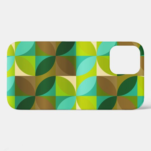 Groen Tan en bruin Leaf Modern Pattern Case-Mate iPhone Case (Achterkant (horizontaal))