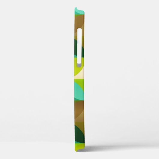 Groen Tan en bruin Leaf Modern Pattern Case-Mate iPhone Case (Achterkant / Links)