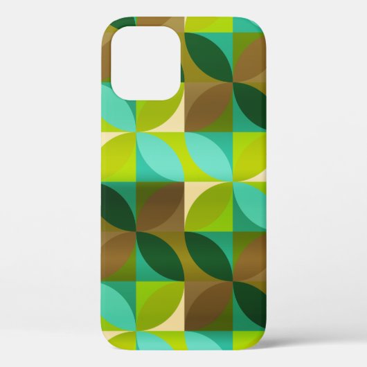Groen Tan en bruin Leaf Modern Pattern Case-Mate iPhone Case (Achterkant)