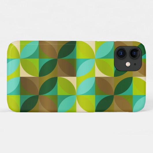 Groen Tan en bruin Leaf Modern Pattern Case-Mate iPhone Case (Achterkant (horizontaal))