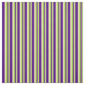 Groen, Tan en Indigo Striped/Lined Pattern Stof (Swatch)