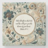 Groen Tan Lijst  vers Stenen Onderzetter (Voorkant)