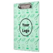 Groen tandheelkundig patroon klembord (Links)