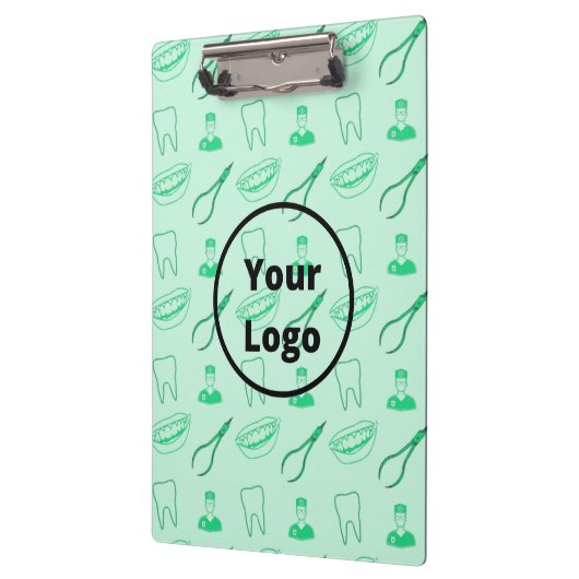 Groen tandheelkundig patroon klembord (Links)