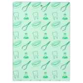 Groen tandheelkundig patroon klembord (Achterkant)