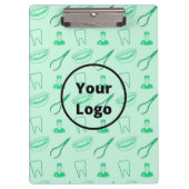 Groen tandheelkundig patroon klembord (Voorkant)