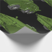 Groen tankpapier voor militair gebruik cadeaupapier (Hoek)