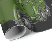 Groen tankpapier voor militair gebruik cadeaupapier (Rol Hoek)