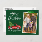 Groen tapespenseel, kerstmis met gebak briefkaart (Voorkant / Achterkant)