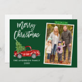 Groen tapespenseel, kerstmis met gebak feestdagenkaart (Voorkant / Achterkant)