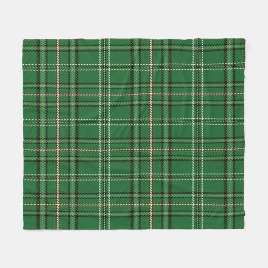 Groen Tartan Fleece Deken (Voorkant (Horizontaal))